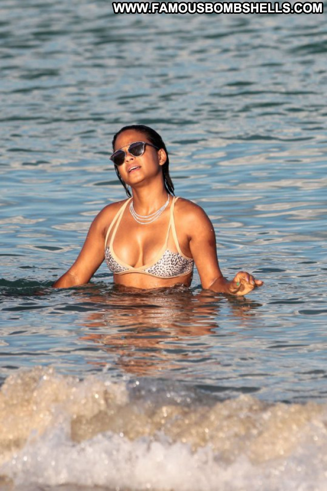 Christina Milian No Source Babe Celebrity Bikini Posing Hot Hot