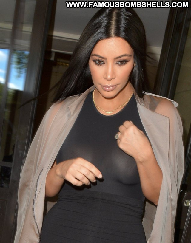 Kim Kardashian No Source Beautiful Candids Posing Hot See Through