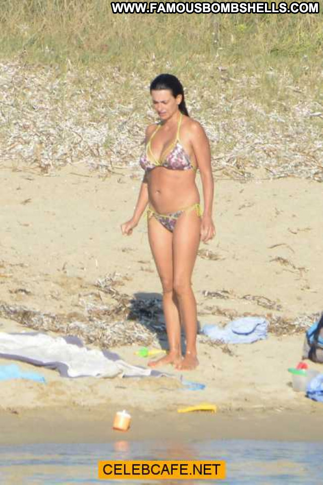 Penelope Cruz The Beach  Posing Hot Beach Celebrity Beautiful Toples