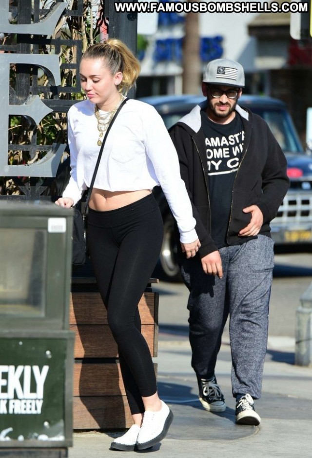 Miley Cyrus Los Angeles Paparazzi Celebrity Los Angeles Posing Hot